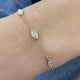 Diamond Chain Bracelet 0.94 Carat Yellow Gold 14K