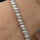Diamond Tennis Bracelet 5.38 Carat White Gold 14K