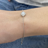 Diamond Tennis Bracelet 0.43 Carat White Gold 14K