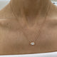 Diamond Pendant Necklace 1.03 Carat Rose Gold 14K