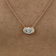 Diamond Pendant Necklace 1.03 Carat Rose Gold 14K