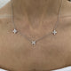 Diamond Chain Necklace 0.87 Carat White Gold 14K