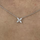 Diamond Chain Necklace 0.87 Carat White Gold 14K