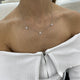 Diamond Chain Necklace 0.87 Carat White Gold 14K