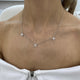Diamond Chain Necklace 0.87 Carat White Gold 14K