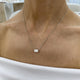 Diamond Pendant Necklace 1.5 Ct White Gold