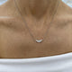 Diamond Chain Necklace 0.54 Carat White Gold 14K