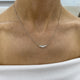 Diamond Chain Necklace 0.54 Carat White Gold 14K