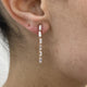 Diamond Drop Earrings 1.41 Carat Rose Gold 14K