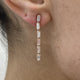 Diamond Drop Earrings 1.41 Carat Rose Gold 14K