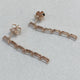Diamond Drop Earrings 1.41 Carat Rose Gold 14K