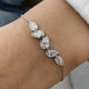 Diamond Chain Bracelet 1.94 Carat White Gold 14K