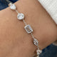 Diamond Chain Bracelet 5.50 Carat White Gold 14K
