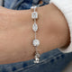 Diamond Chain Bracelet 5.50 Carat White Gold 14K