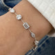 Diamond Chain Bracelet 5.50 Carat White Gold 14K