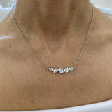 Diamond Pendant Necklace 1.9 ct White Gold