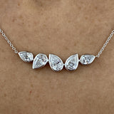 Diamond Pendant Necklace 1.9 ct White Gold