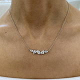 Diamond Pendant Necklace 1.9 ct White Gold