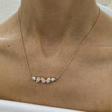 Diamond Pendant Necklace 2 ct Rose Gold