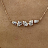 Diamond Pendant Necklace 2 ct Rose Gold