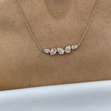 Diamond Pendant Necklace 2 ct Rose Gold