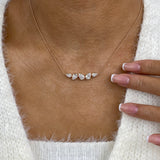 Diamond Pendant Necklace 2 ct Rose Gold