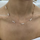 Diamond Chain Necklace 3.42 Carat Rose Gold 14K