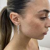 Diamond Drop Earrings 2.95 Carat White Gold 14K