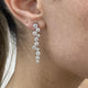Diamond Drop Earrings 2.95 Carat White Gold 14K