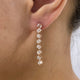 Diamond Drop Earrings 2.4 ct Rose Gold