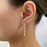 Diamond Drop Earrings 2.3 ct Rose Gold