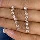 Diamond Drop Earrings 2.3 ct Rose Gold