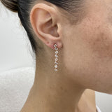 Diamond Drop Earrings 2.41 Carat Rose Gold 14K