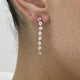 Diamond Drop Earrings 2.41 Carat Rose Gold 14K