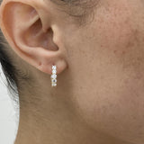 Diamond Hoop Earrings 1.30 Carat Yellow Gold 14K