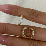 Diamond Hoop Earrings 1.2 ct Yellow Gold