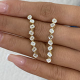 Diamond Drop Earrings 2.3 ct Yellow Gold