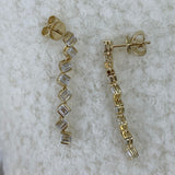 Diamond Drop Earrings 2.3 ct Yellow Gold