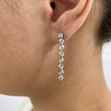 Diamond Drop Earrings 2.4 ct White Gold