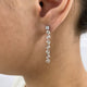 Diamond Drop Earrings 2.4 ct White Gold