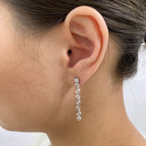 Diamond Drop Earrings 2.4 ct White Gold