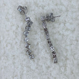 Diamond Drop Earrings 2.4 ct White Gold