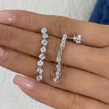 Diamond Drop Earrings 2.4 ct White Gold