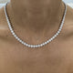 Diamond Tennis Necklace 6.78 Carat White Gold 14K
