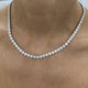 Diamond Tennis Necklace 6.78 Carat White Gold 14K