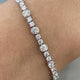Diamond Tennis Bracelet 4.54 Carat White Gold 14K
