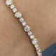 Diamond Tennis Bracelet 4.54 Carat Yellow Gold 14K