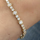 Diamond Tennis Bracelet 4.54 Carat Yellow Gold 14K