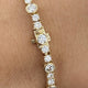 Diamond Tennis Bracelet 4.54 Carat Yellow Gold 14K