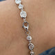 Diamond Tennis Bracelet 3.43 Carat White Gold 14K